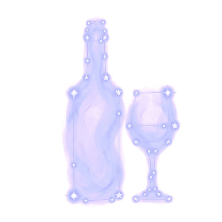 A constellation drawing of alcohol