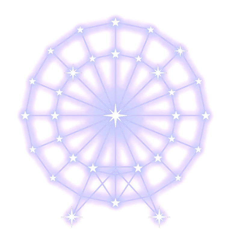 A constellation drawing of an amusement park
