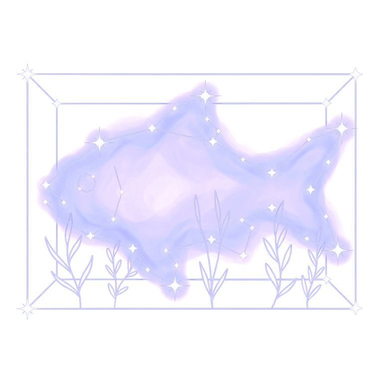 A constellation drawing of an aquarium