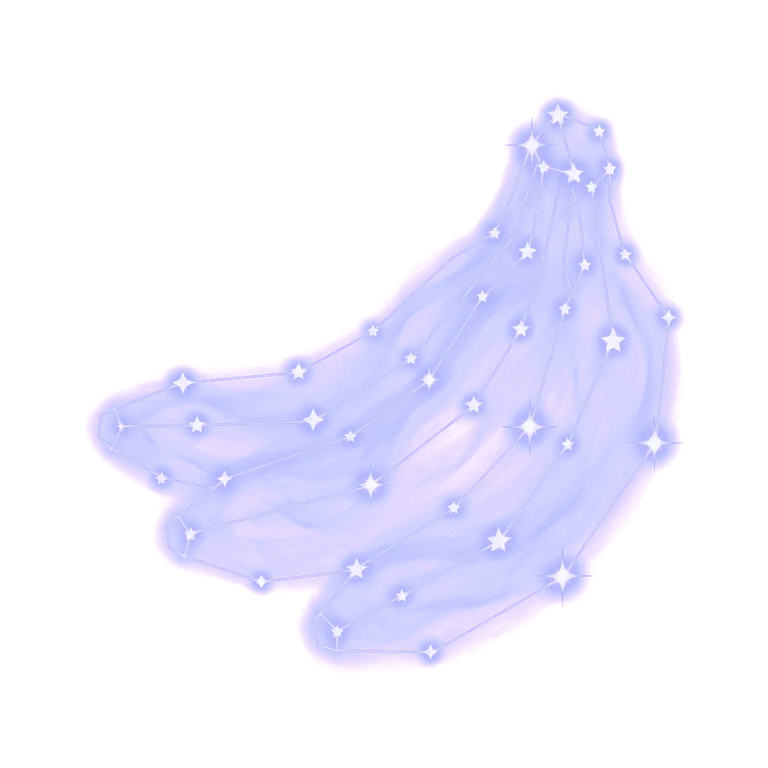 A constellation drawing of bananas