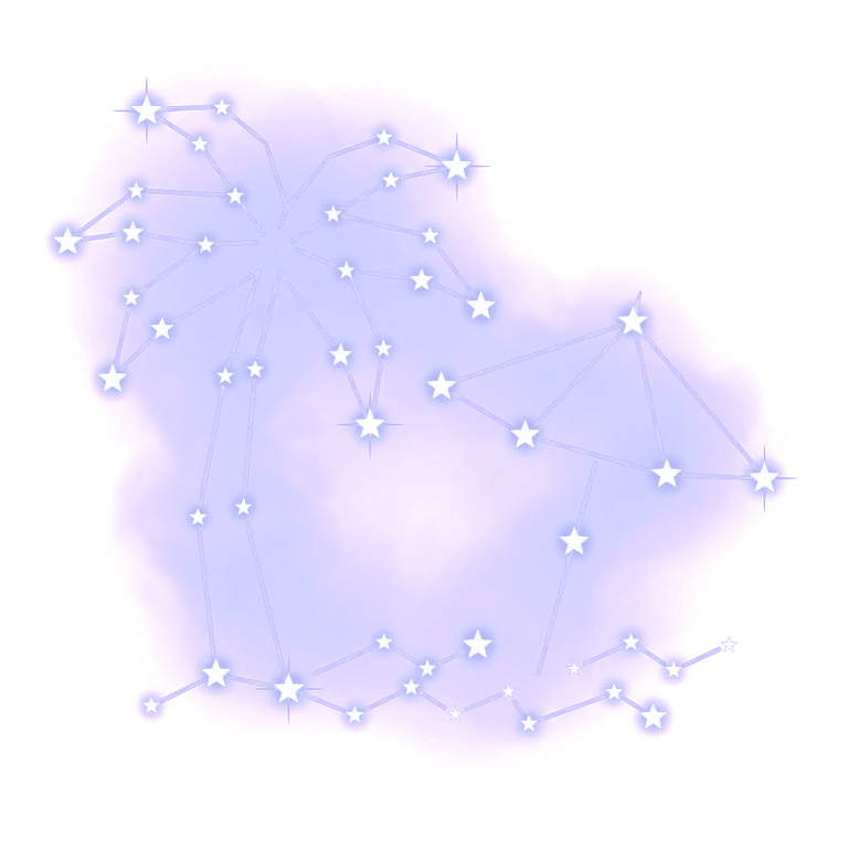 A constellation drawing of the beach