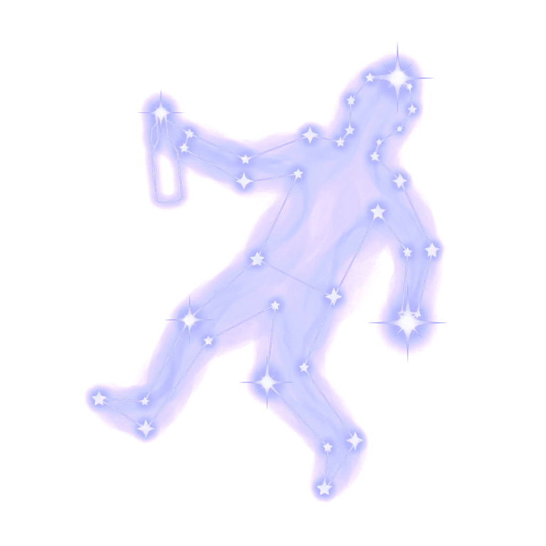 A constellation drawing of being drunk