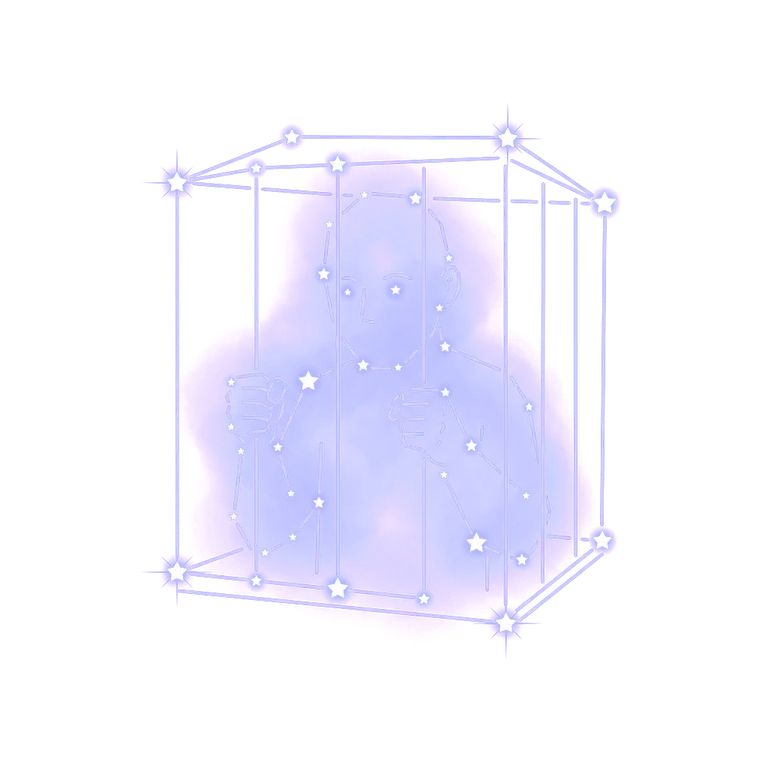 A constellation drawing of being trapped