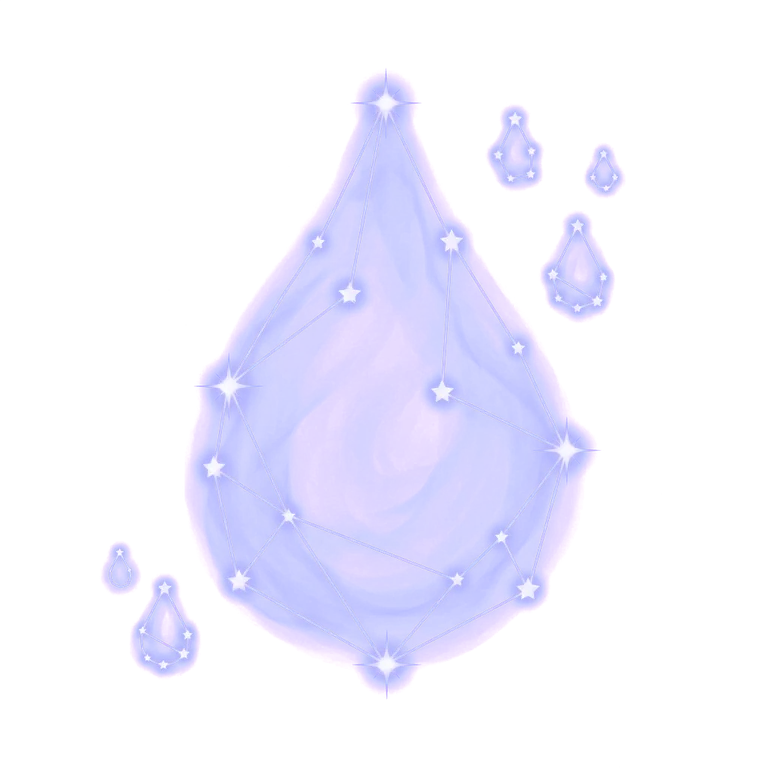A constellation drawing of blood