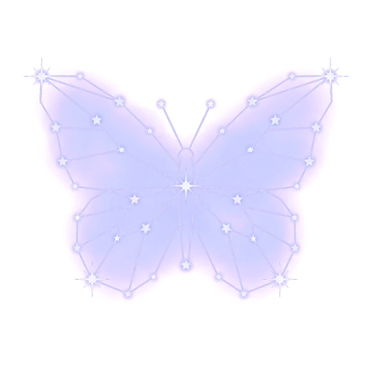 A constellation drawing of butterflies