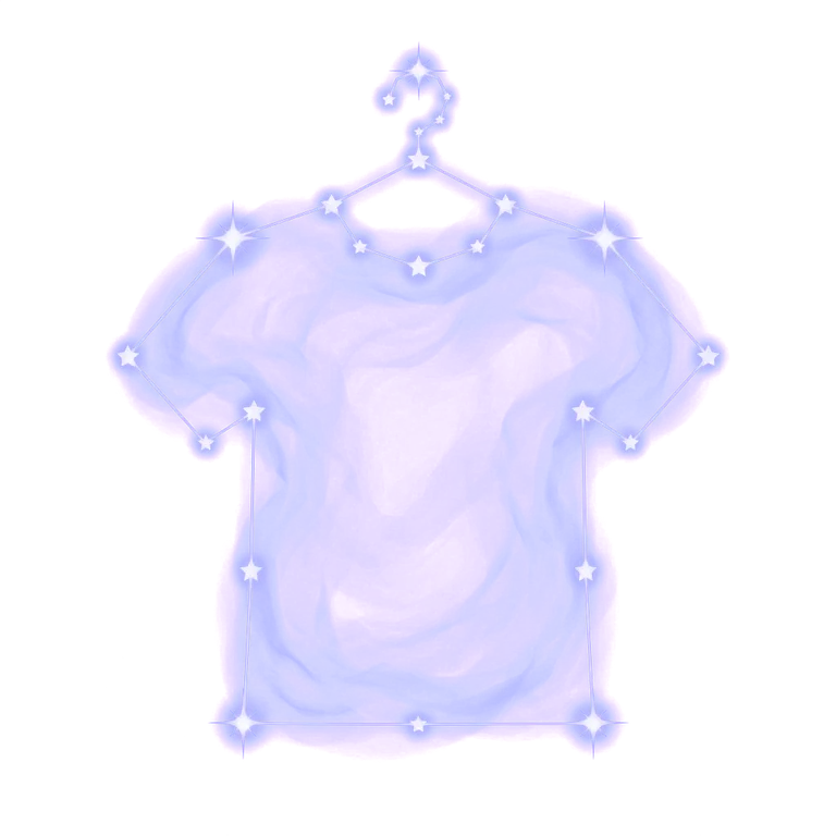 A constellation drawing of clothes