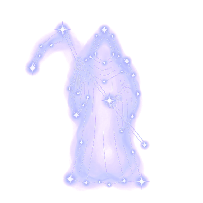 A constellation drawing of death