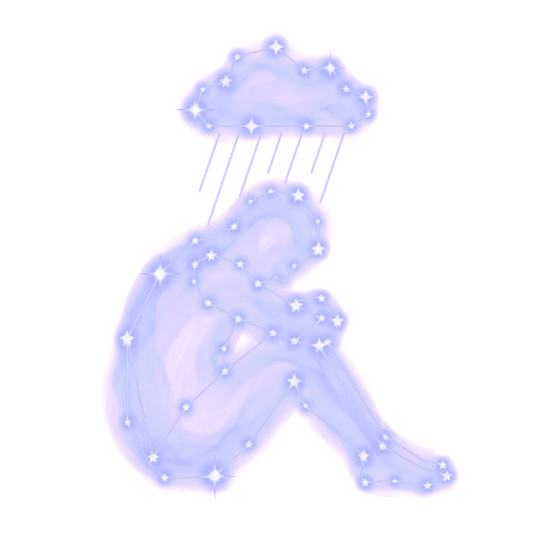 A constellation drawing of depression