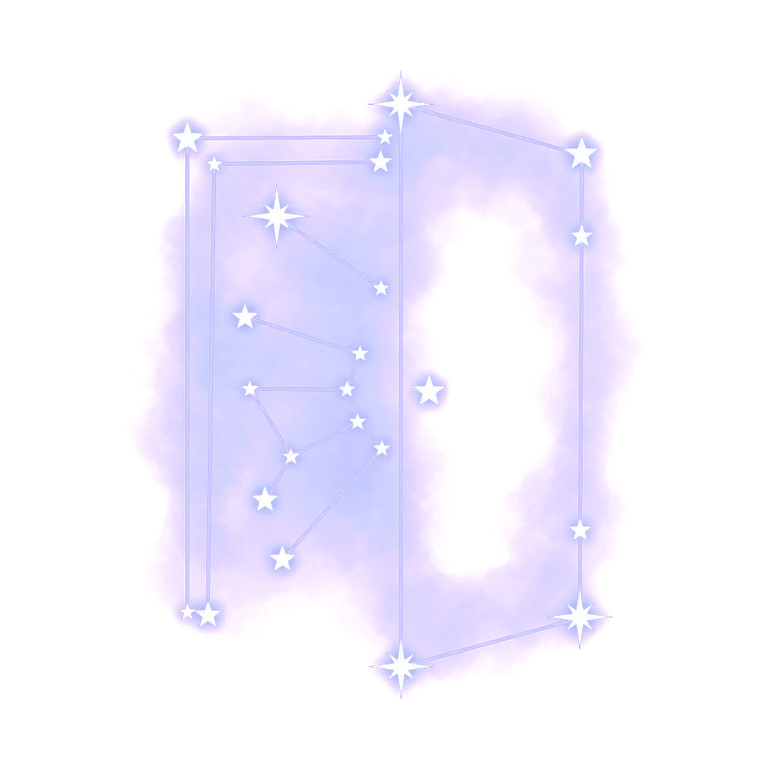 A constellation drawing of doors