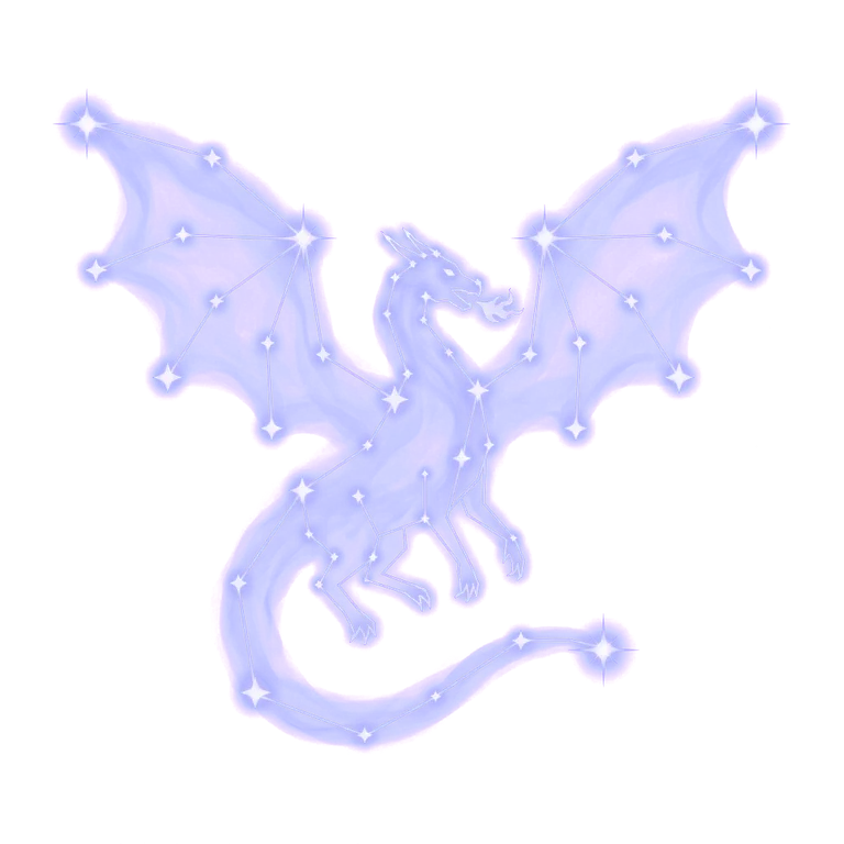 A constellation drawing of dragons