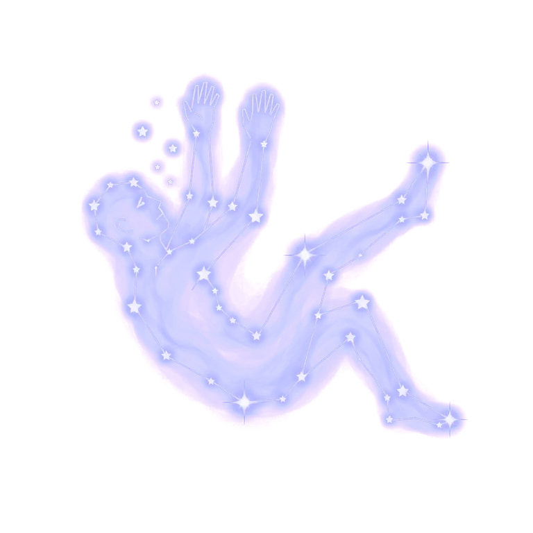 A constellation drawing of drowning