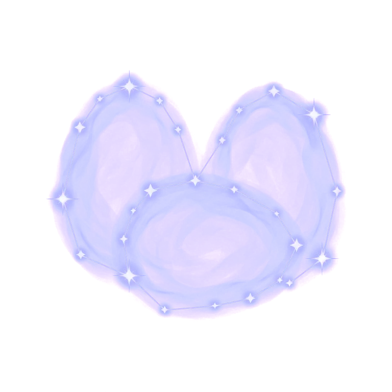 A constellation drawing of eggs