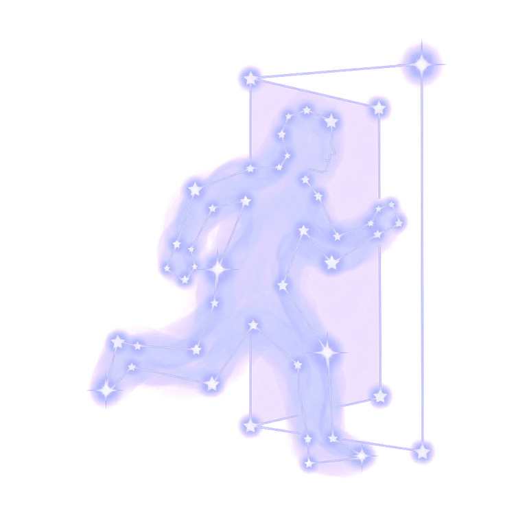 A constellation drawing of escaping