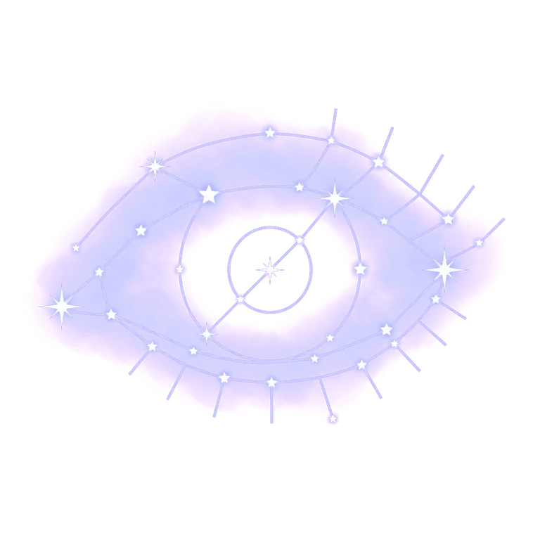 A constellation drawing of eyes