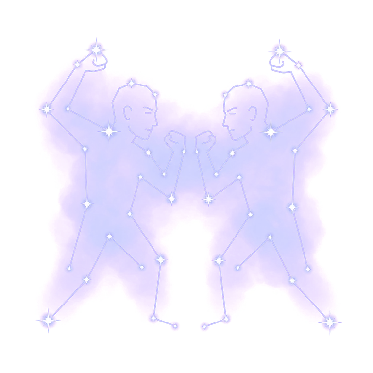 A constellation drawing of fighting