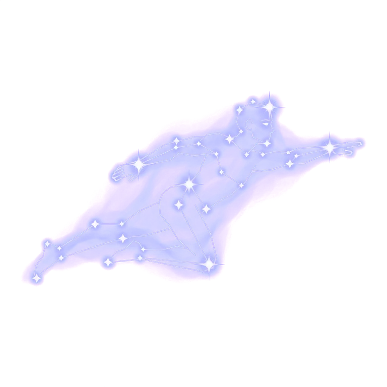 A constellation drawing of flying