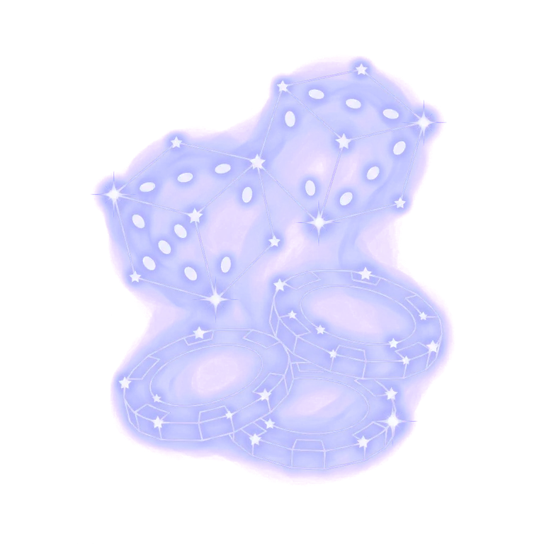 A constellation drawing of gambling