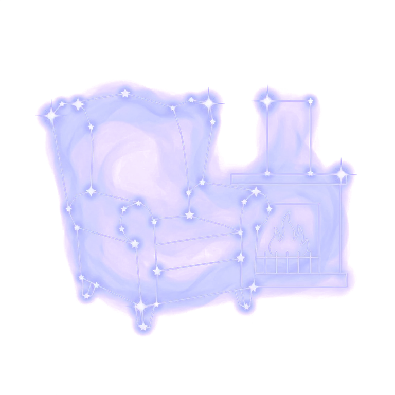 A constellation drawing of home