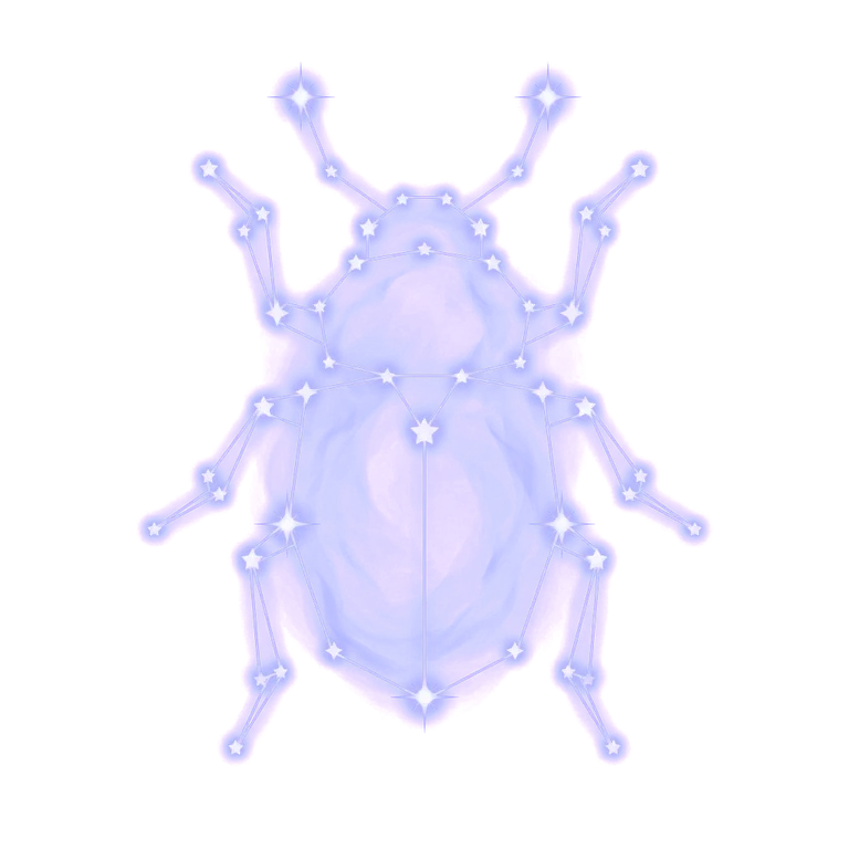 A constellation drawing of insects