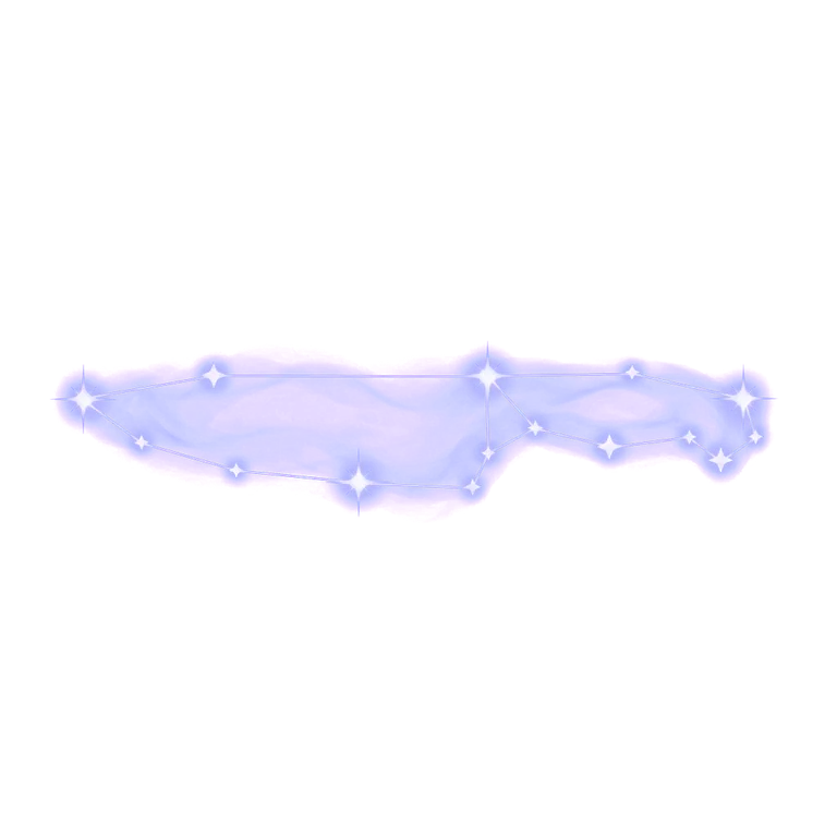 A constellation drawing of knives