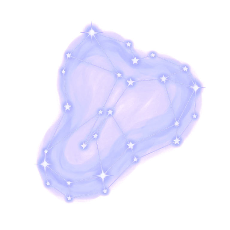 A constellation drawing of meat