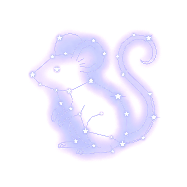 A constellation drawing of mice