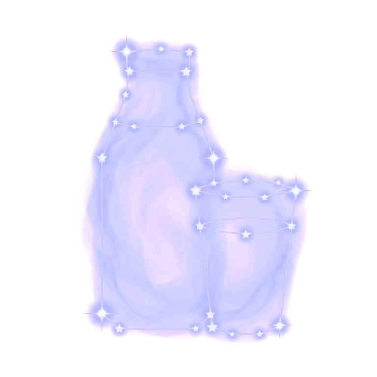 A constellation drawing of milk