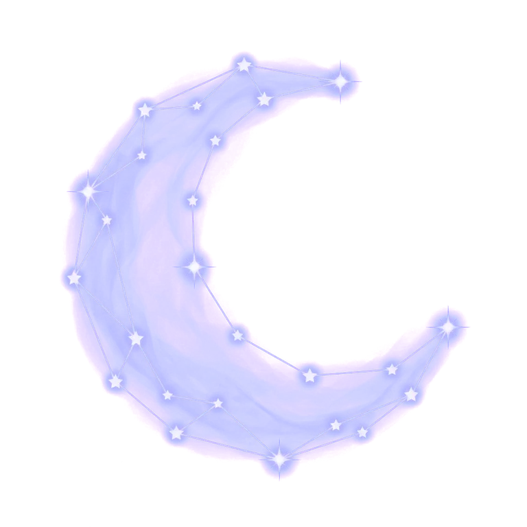 A constellation drawing of the moon