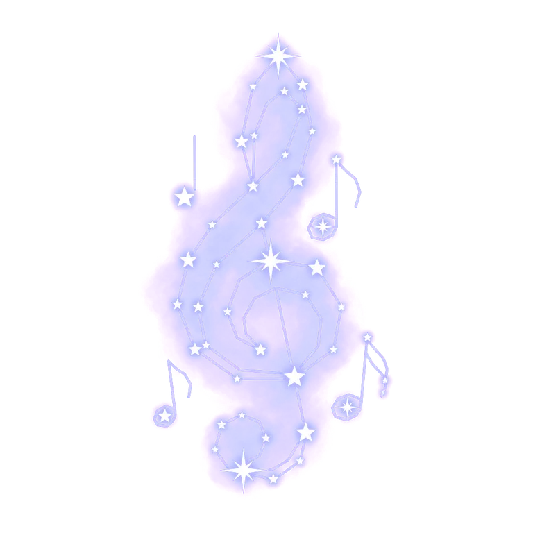 A constellation drawing of music