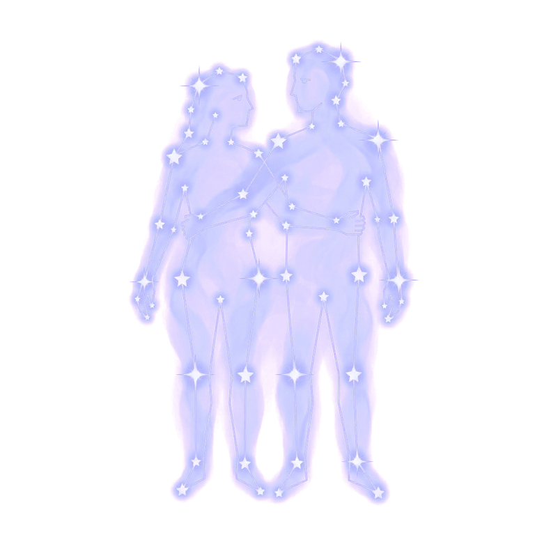 A constellation drawing of your parents