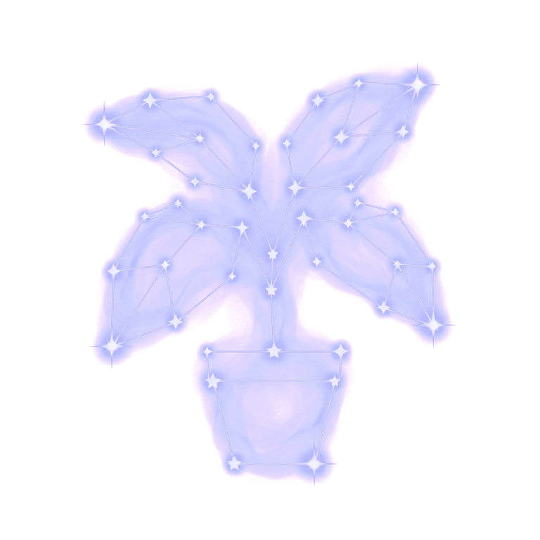 A constellation drawing of plants