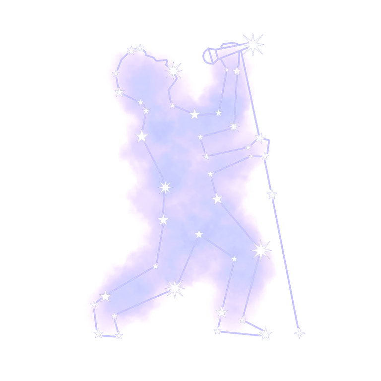 A constellation drawing of singing