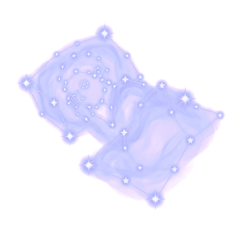 A constellation drawing of sleeping
