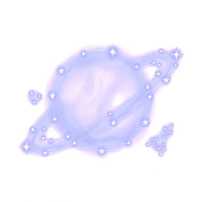 A constellation drawing of space