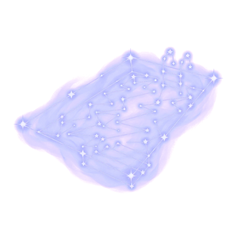 A constellation drawing of a swimming pool