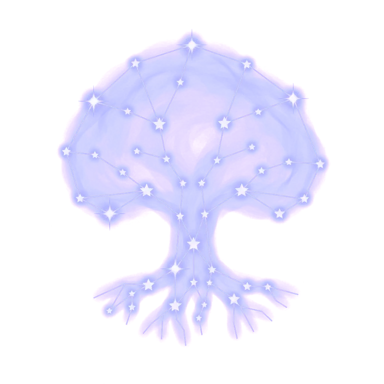 A constellation drawing of trees