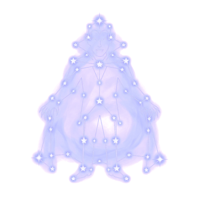 A constellation drawing of vampires