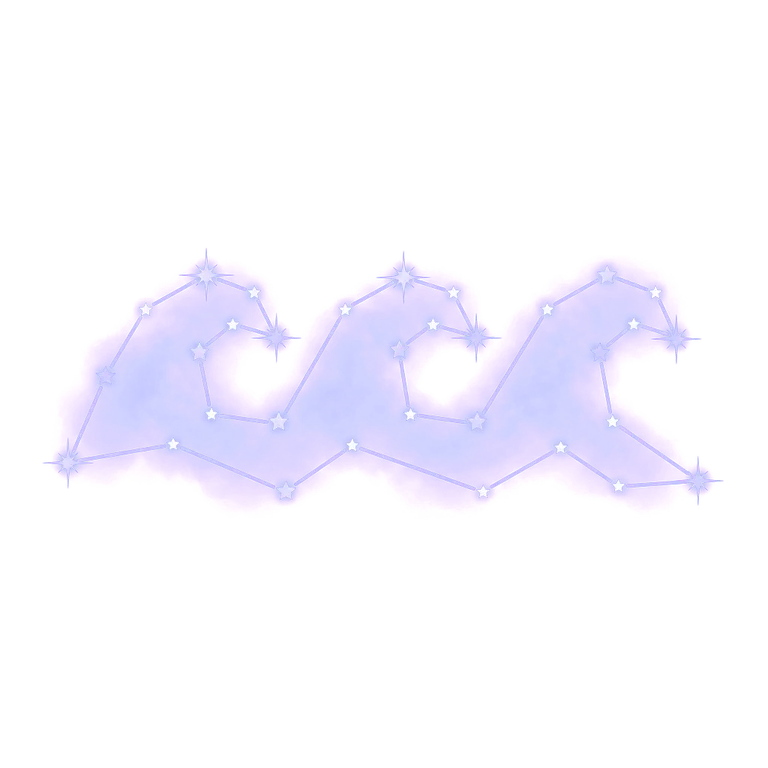 A constellation drawing of waves