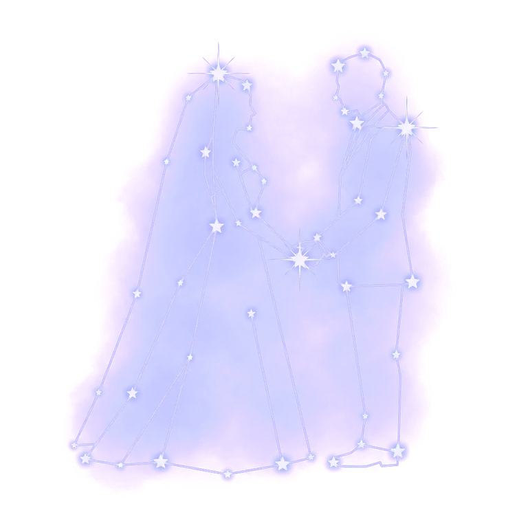 A constellation drawing of a wedding